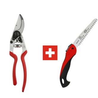 FELCO 13 metszőolló és FELCO 600 bicskafűrész díszdobozban, legerősebb egykezes olló fűrésszel