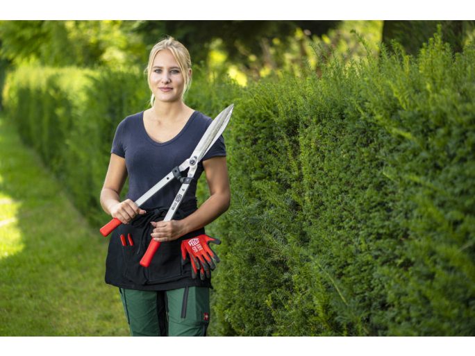 FELCO 250-63 sövényvágó olló 250 mm-es pengével, 665 mm hosszú, 1100 gramm, hosszabb szakaszokhoz
