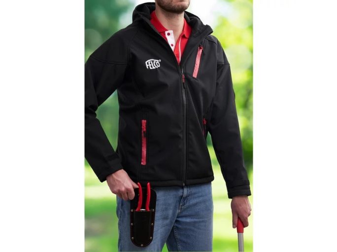 FELCO 910 Black bőrtok metszőollóhoz, fekete valódi bőr, övre fűzhető vagy csíptethető, 235 mm