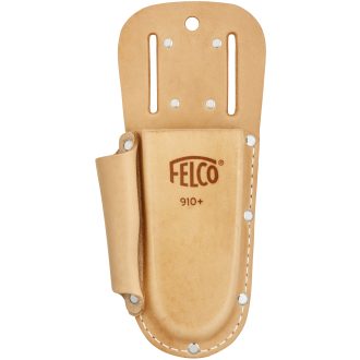 FELCO 910 Plus bőrtok fenőkő tartóval, valódi bőr, metszőolló és 903 élező együtt, 235 mm