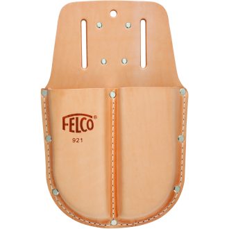 FELCO 921 kétrészes övtok valódi bőrből, két metszőolló hordására, övhurokkal és csíptetővel, 255 mm