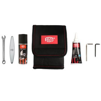 Felco 930 szerszámápoló készlet tisztítóspray-vel, zsírral, fenőkővel és kulcsokkal