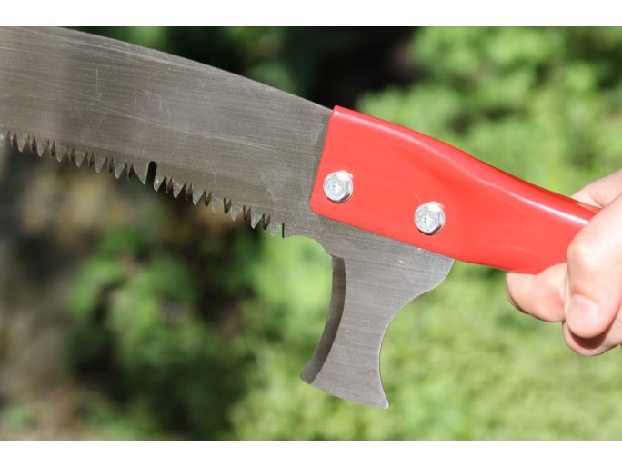 ARS UV-47 ágfűrész 470 mm-es ívelt nikkelezett pengéje, teleszkópos rúdra szerelhető fűrészfejjel